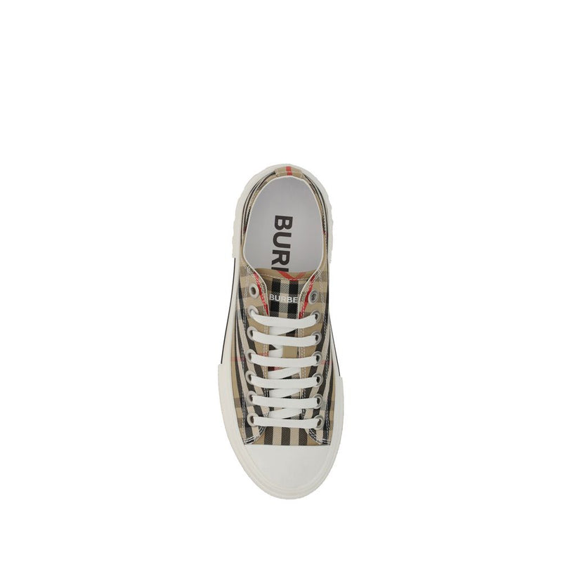 Baskets basses Burberry marron synthétique
