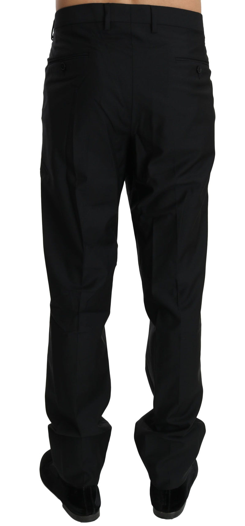 Calça social masculina preta de lã Dolce & Gabbana