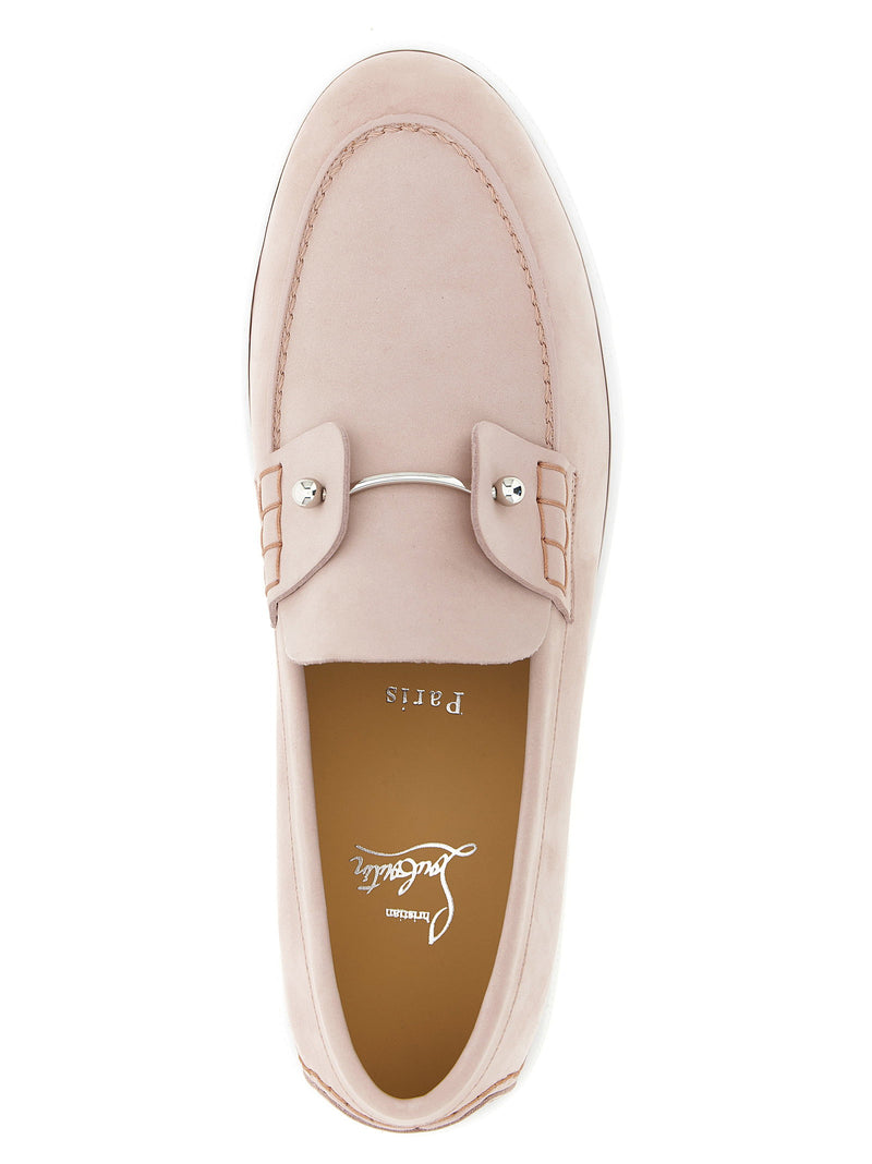 Christian Louboutin Loafers With Chambeliboat Metal Detail | URBALENTI™ NYC