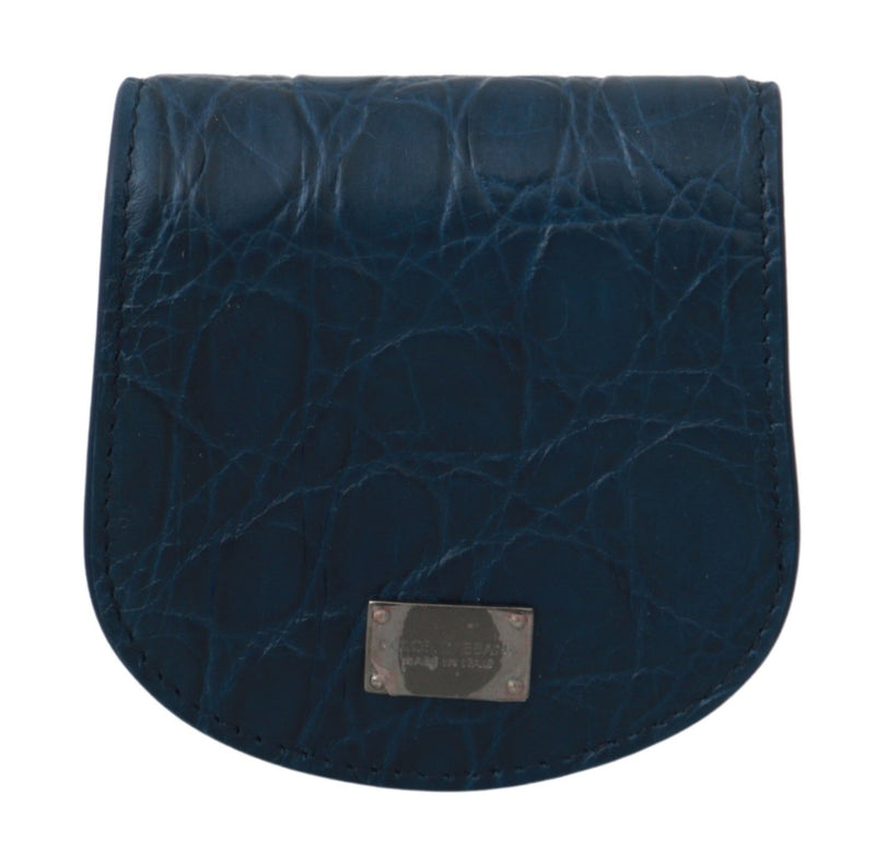 Custodia portapreservativi tascabile in pelle blu Dolce & Gabbana