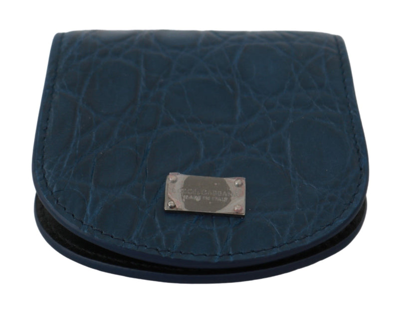 Custodia portapreservativi tascabile in pelle blu Dolce & Gabbana