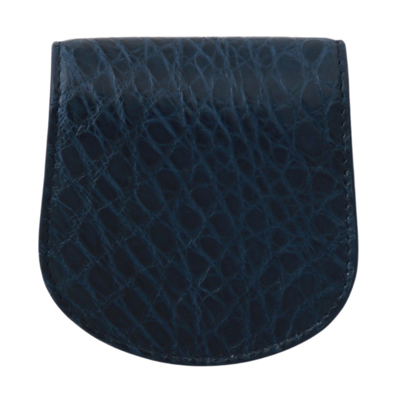 Porte-préservatif de poche et portefeuille bleu en peau exotique Dolce & Gabbana