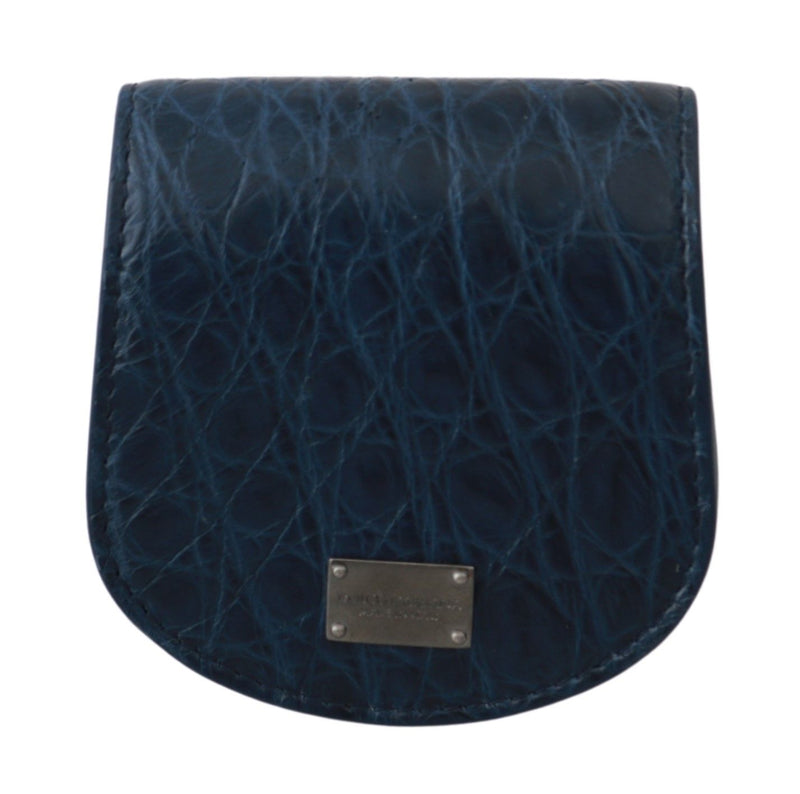 Porte-préservatif de poche et portefeuille bleu en peau exotique Dolce & Gabbana