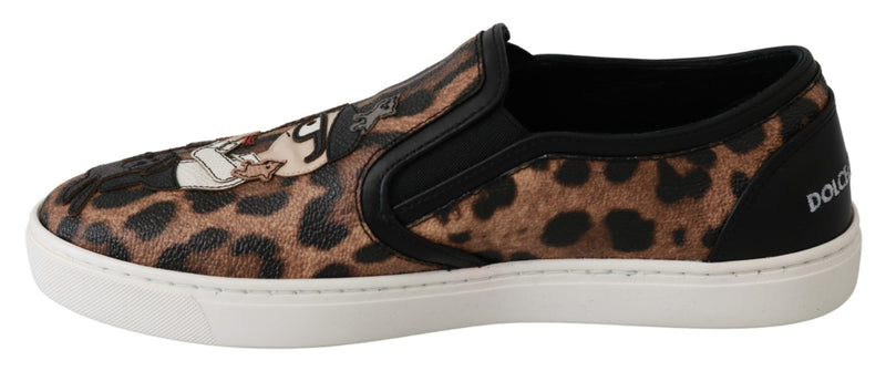 Mocassins Dolce & Gabbana en cuir à imprimé léopard #dgfamily