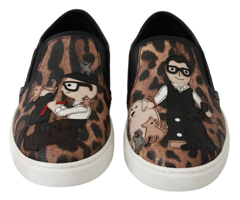Mocassins Dolce & Gabbana en cuir à imprimé léopard #dgfamily