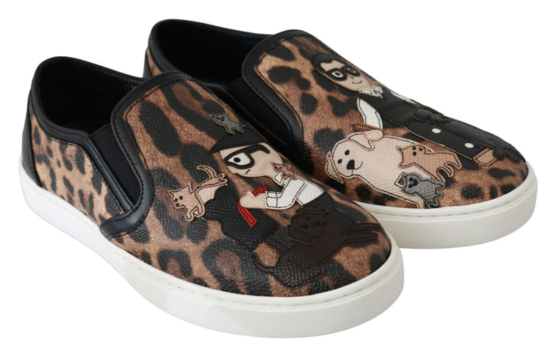 Mocassins Dolce & Gabbana en cuir à imprimé léopard #dgfamily