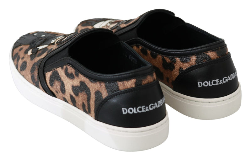 Mocassins Dolce & Gabbana en cuir à imprimé léopard #dgfamily