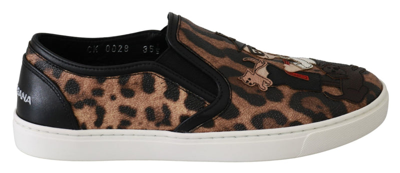 Mocassins Dolce & Gabbana en cuir à imprimé léopard #dgfamily