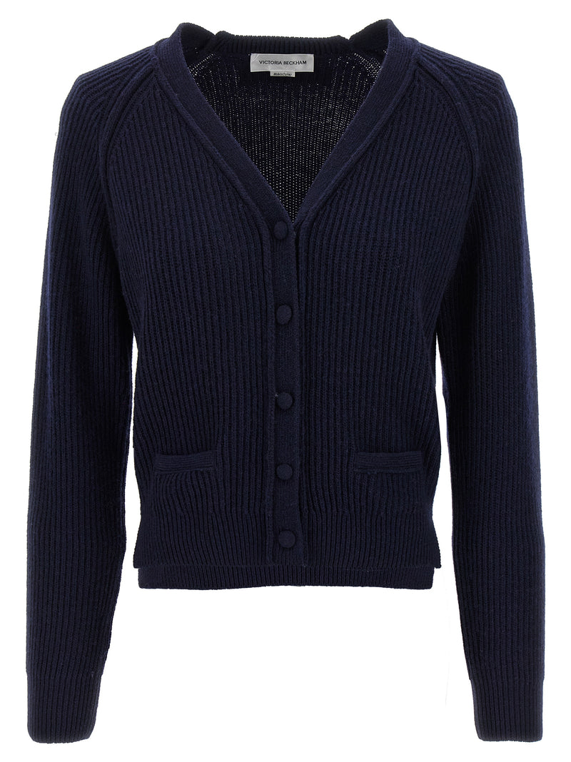 Victoria Beckham Stepped Hem Cardigan | Urbalenti™ NYC