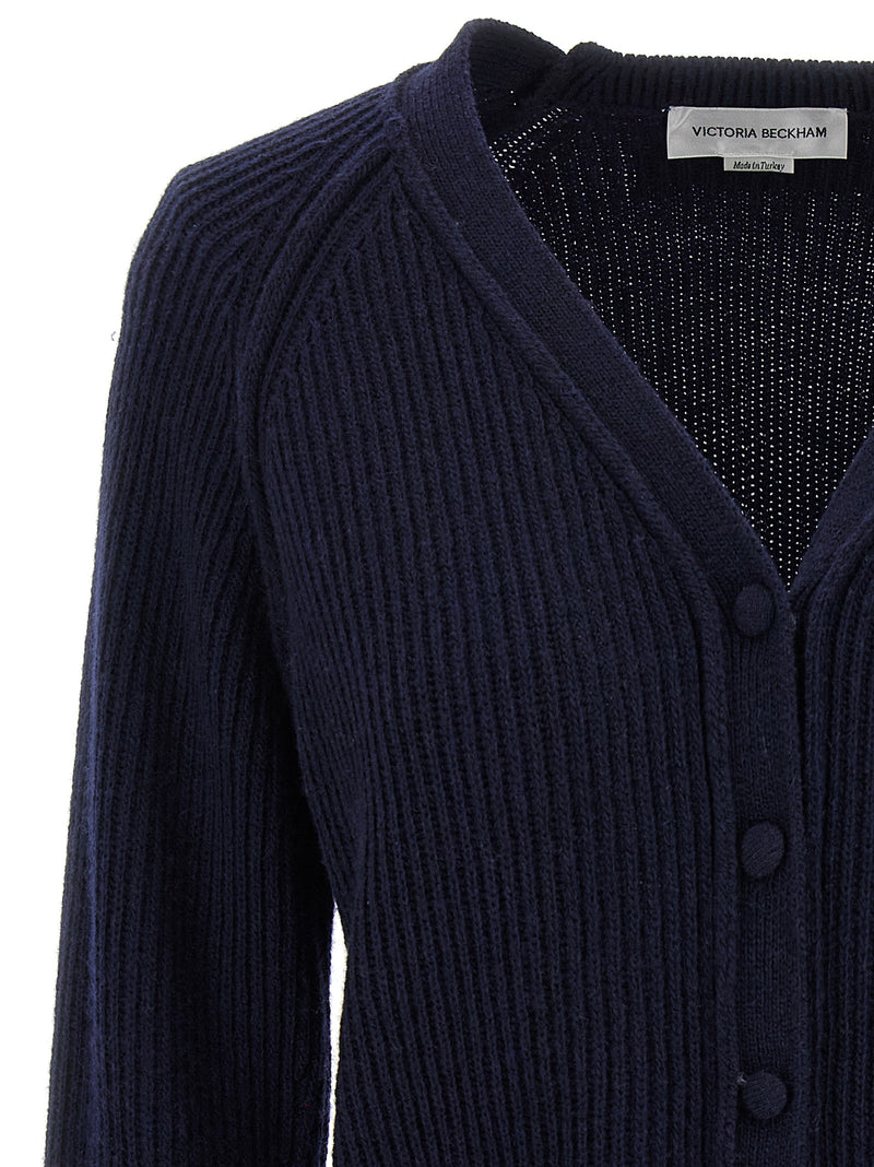 Victoria Beckham Stepped Hem Cardigan | Urbalenti™ NYC