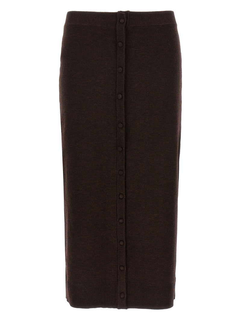 Victoria Beckham Victoria Beckham Bottoni Midi Skirt