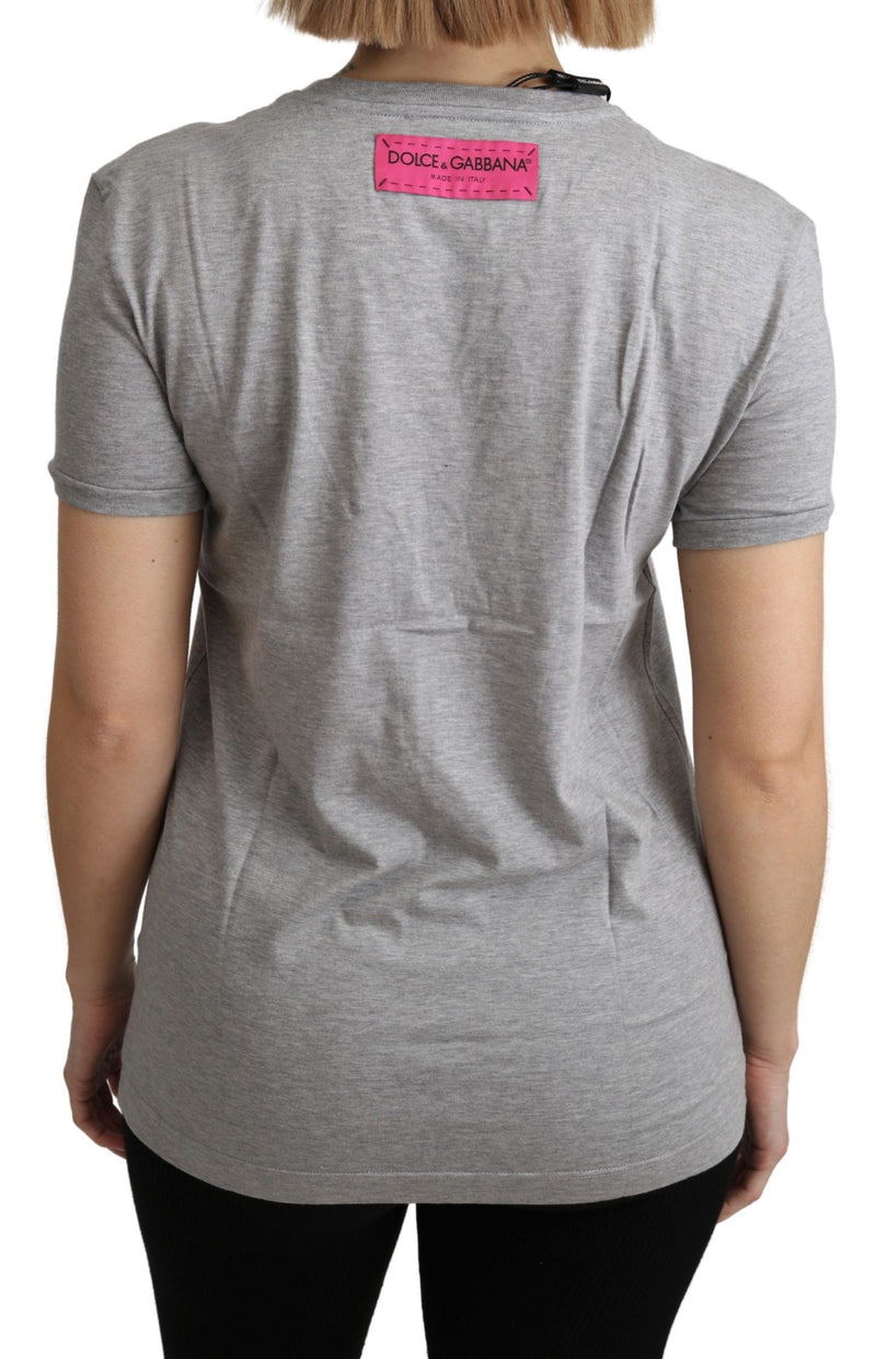 Camiseta cinza de algodão “Amore e Bellezza” Dolce & Gabbana