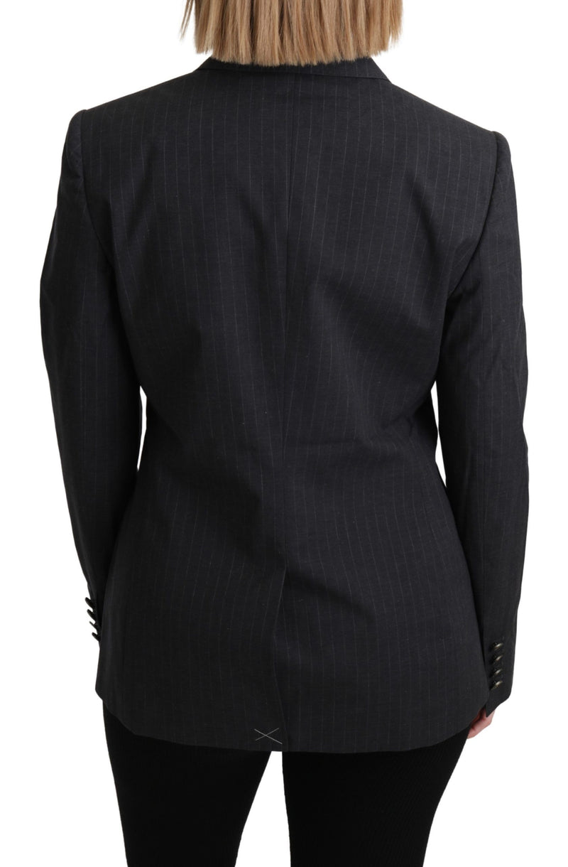 Blazer Dolce & Gabbana gris en coton à boutonnage simple