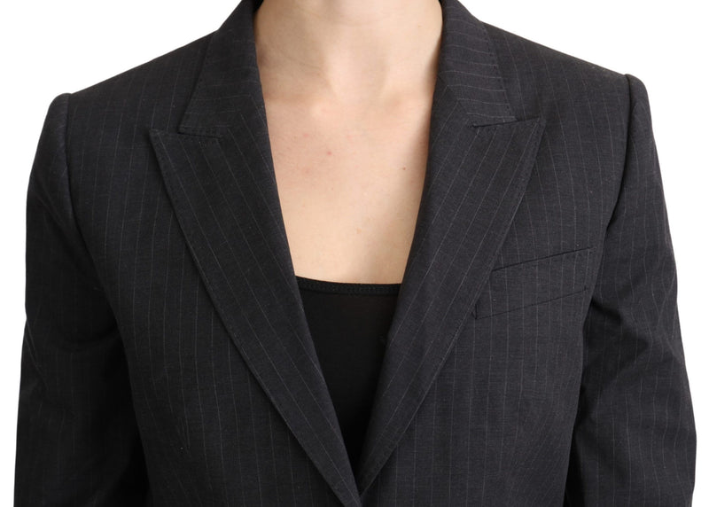 Blazer Dolce & Gabbana gris en coton à boutonnage simple