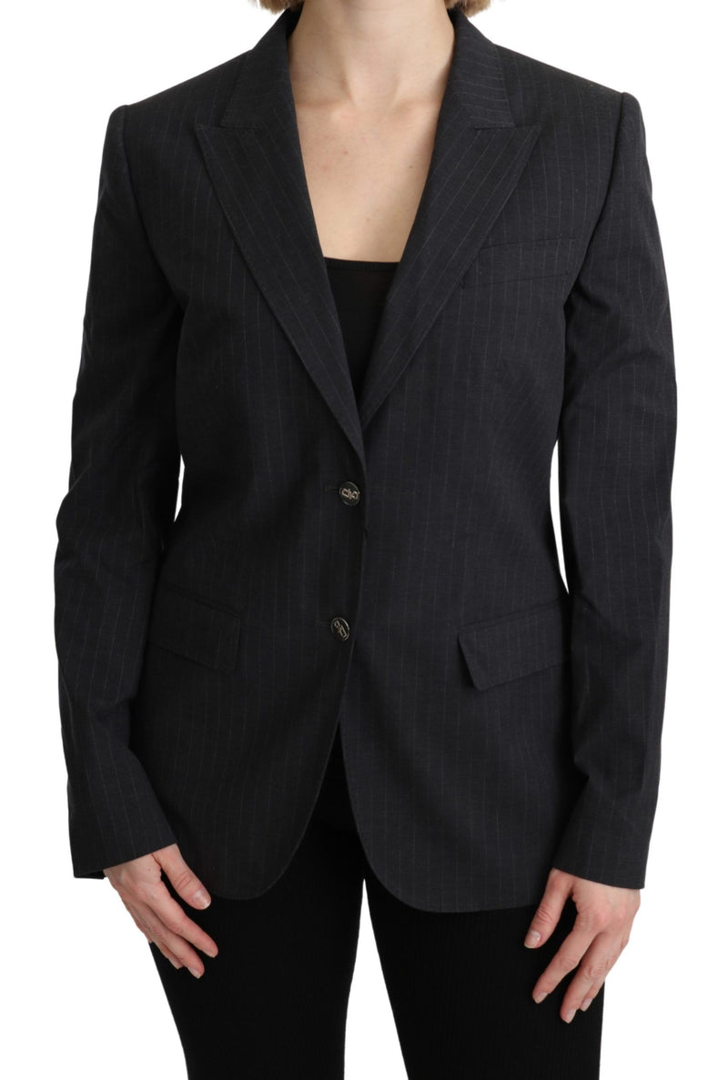 Blazer Dolce & Gabbana gris en coton à boutonnage simple