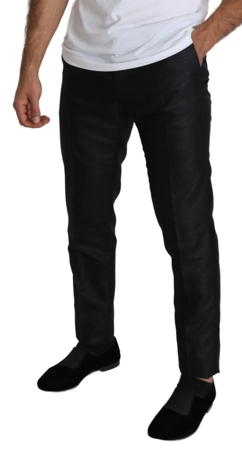 Vestido de pantalón ajustado negro metalizado de Dolce & Gabbana
