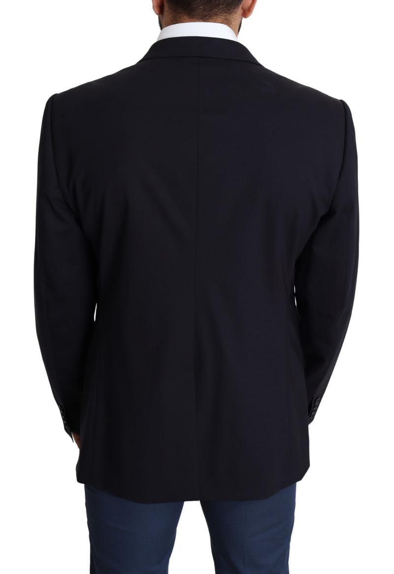 Manteau MARTINI pour homme en laine stretch bleu foncé Dolce & Gabbana
