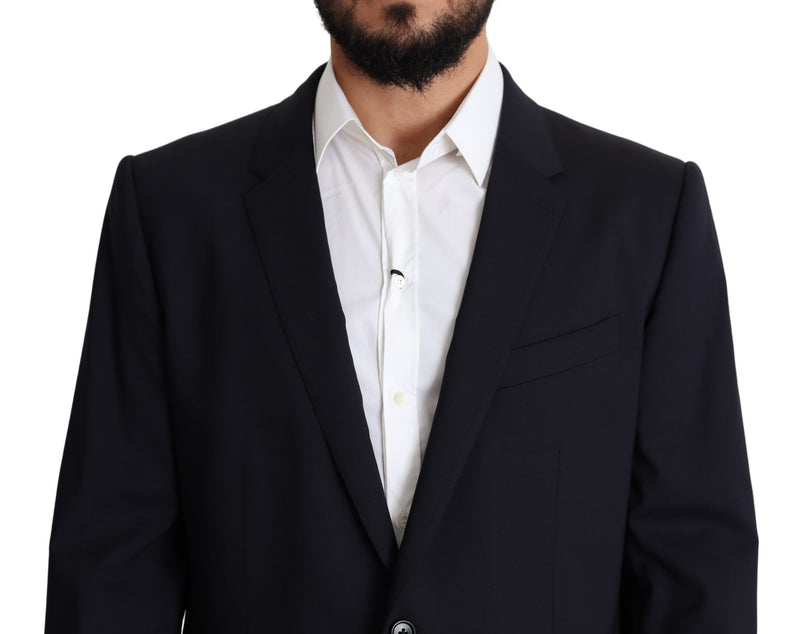 Manteau MARTINI pour homme en laine stretch bleu foncé Dolce & Gabbana