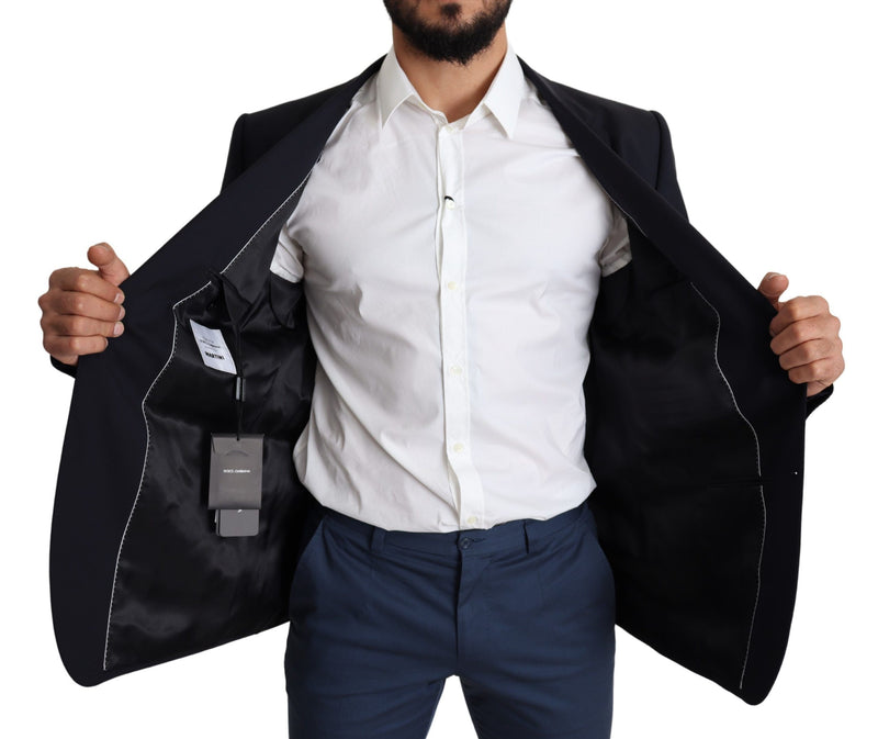 Manteau MARTINI pour homme en laine stretch bleu foncé Dolce & Gabbana