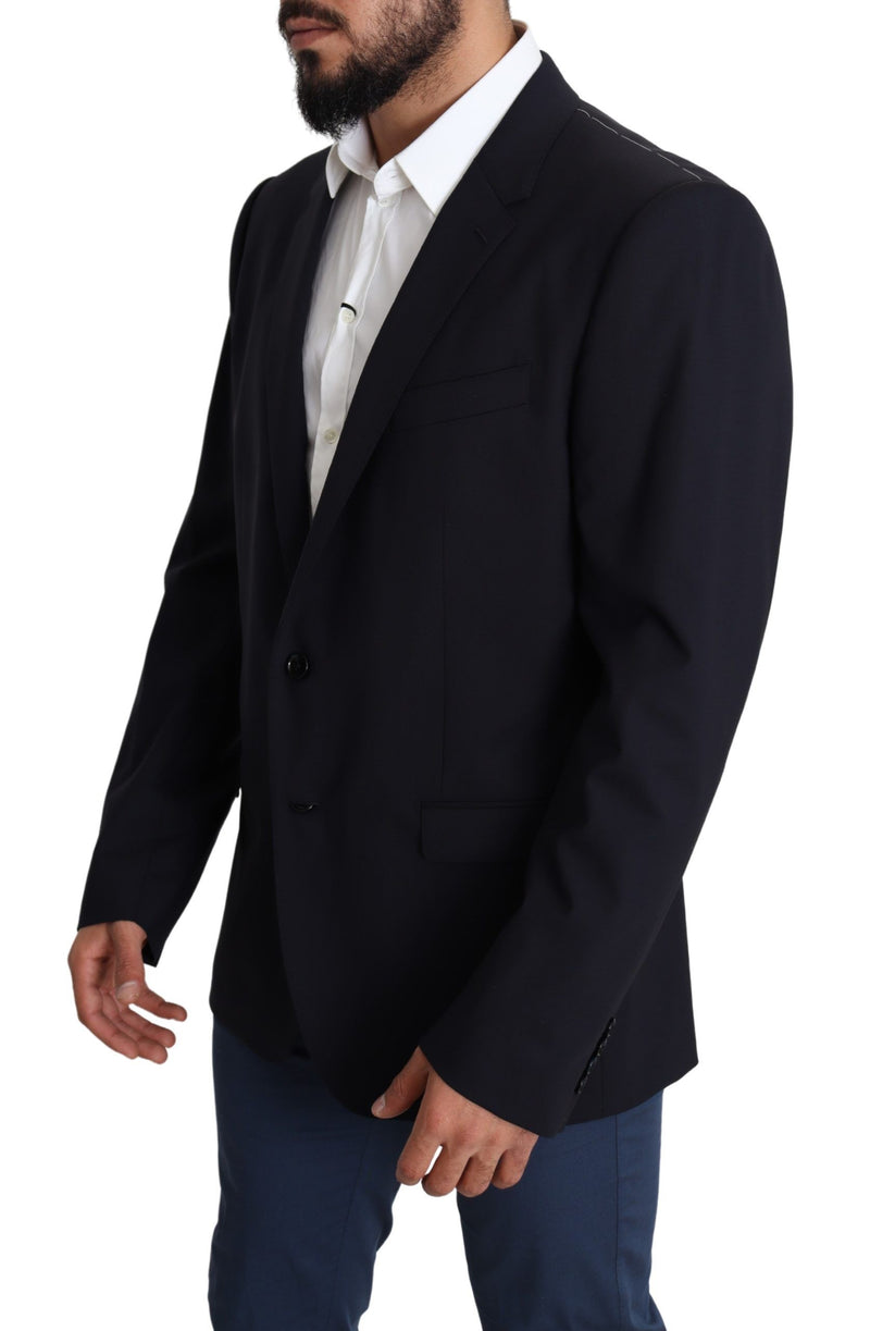 Manteau MARTINI pour homme en laine stretch bleu foncé Dolce & Gabbana