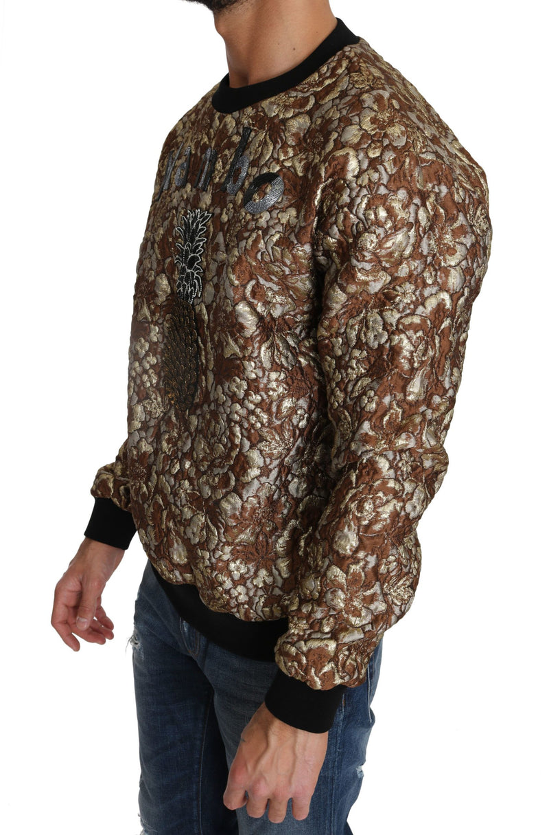 Pull à motif ananas en jacquard MAMBO multicolore Dolce & Gabbana