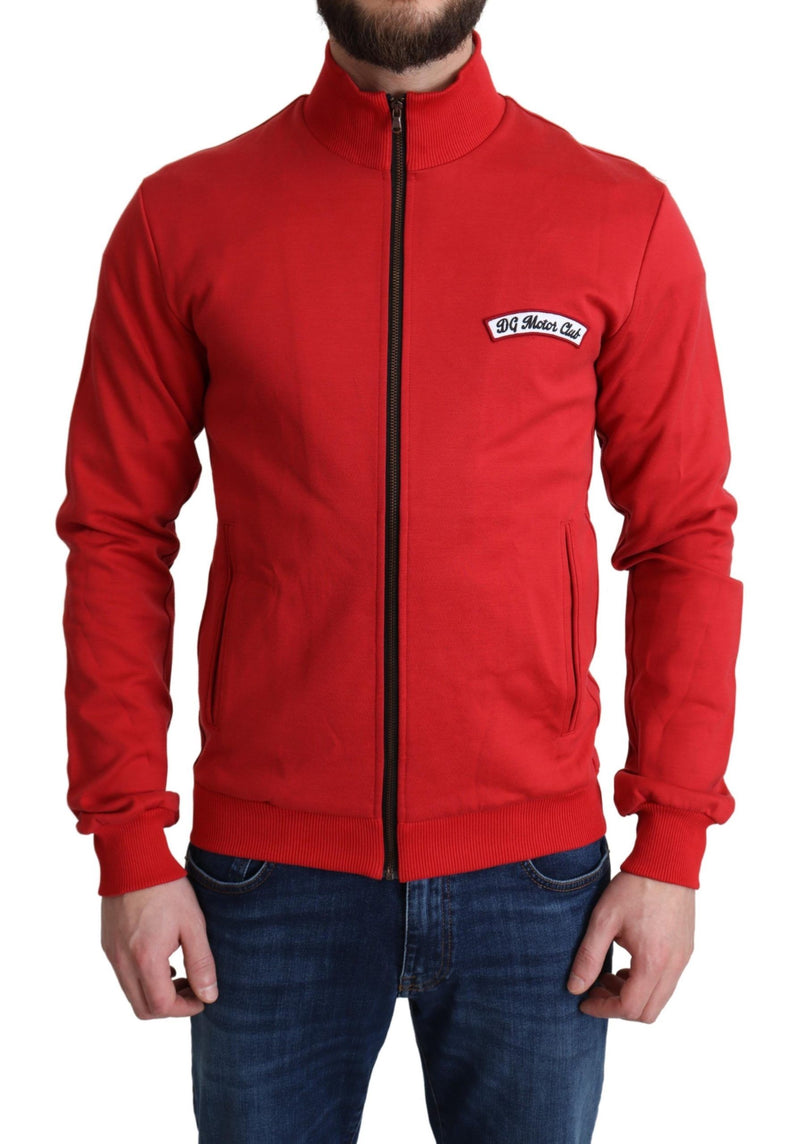 Cardigan zippé rouge DG Motor Club Dolce & Gabbana