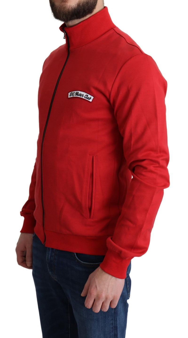 Cardigan zippé rouge DG Motor Club Dolce & Gabbana