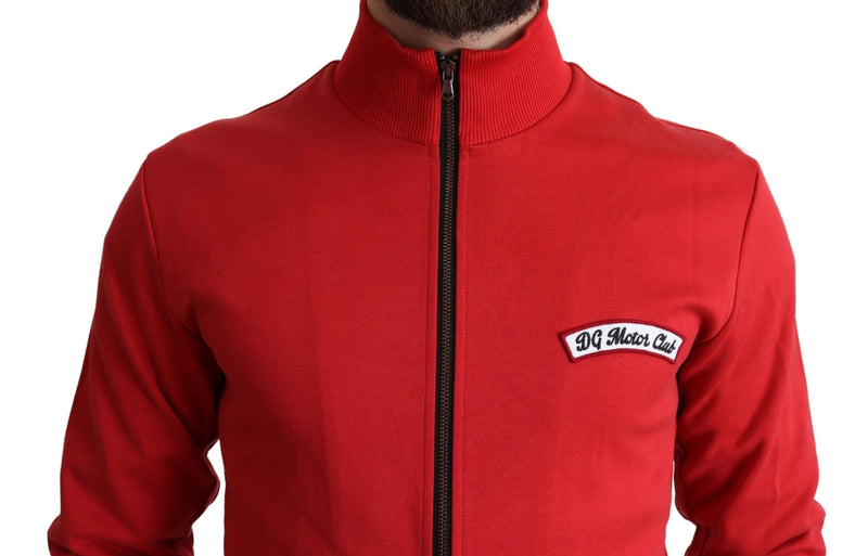 Cardigan zippé rouge DG Motor Club Dolce & Gabbana
