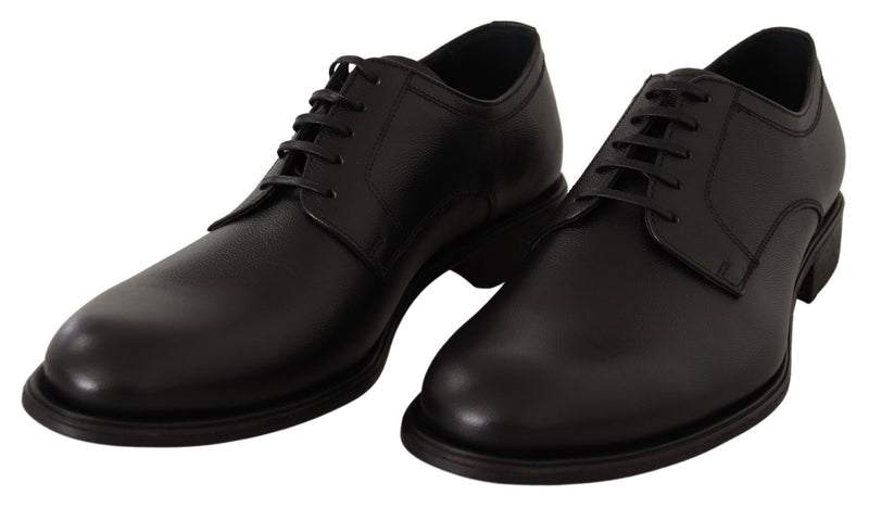 Zapatos formales Derby negros de cuero con cordones para hombre de Dolce & Gabbana