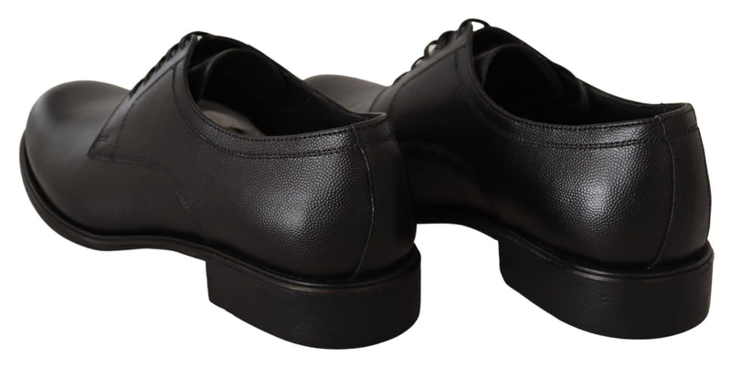 Zapatos formales Derby negros de cuero con cordones para hombre de Dolce & Gabbana
