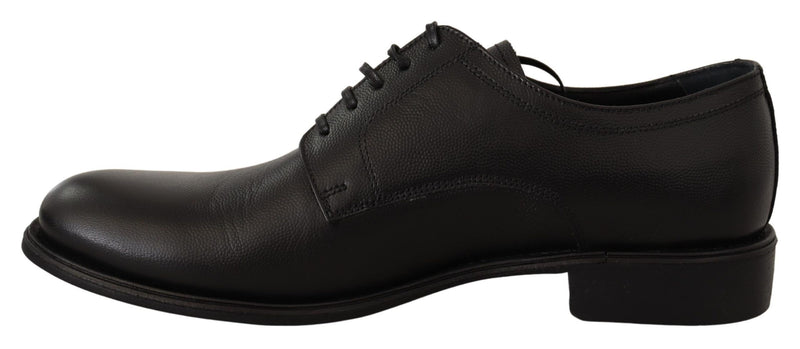 Zapatos formales Derby negros de cuero con cordones para hombre de Dolce & Gabbana