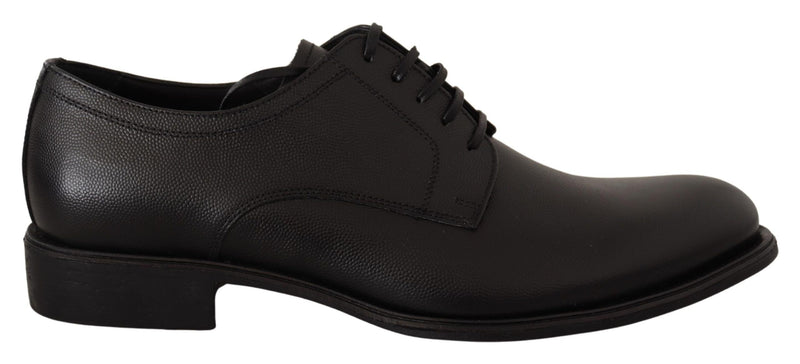 Zapatos formales Derby negros de cuero con cordones para hombre de Dolce & Gabbana