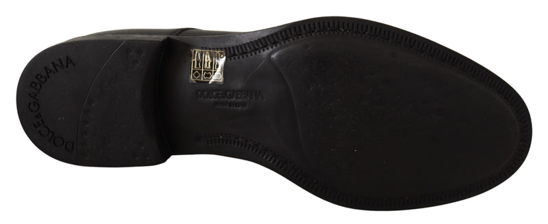 Zapatos formales Derby negros de cuero con cordones para hombre de Dolce & Gabbana