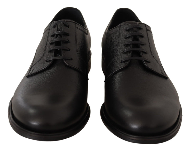 Zapatos formales Derby negros de cuero con cordones para hombre de Dolce & Gabbana