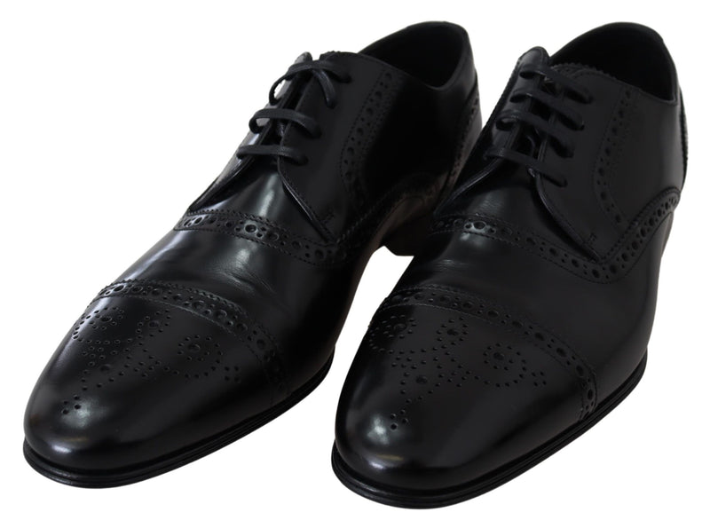 Chaussures derby formelles Dolce & Gabbana noires en cuir pour homme