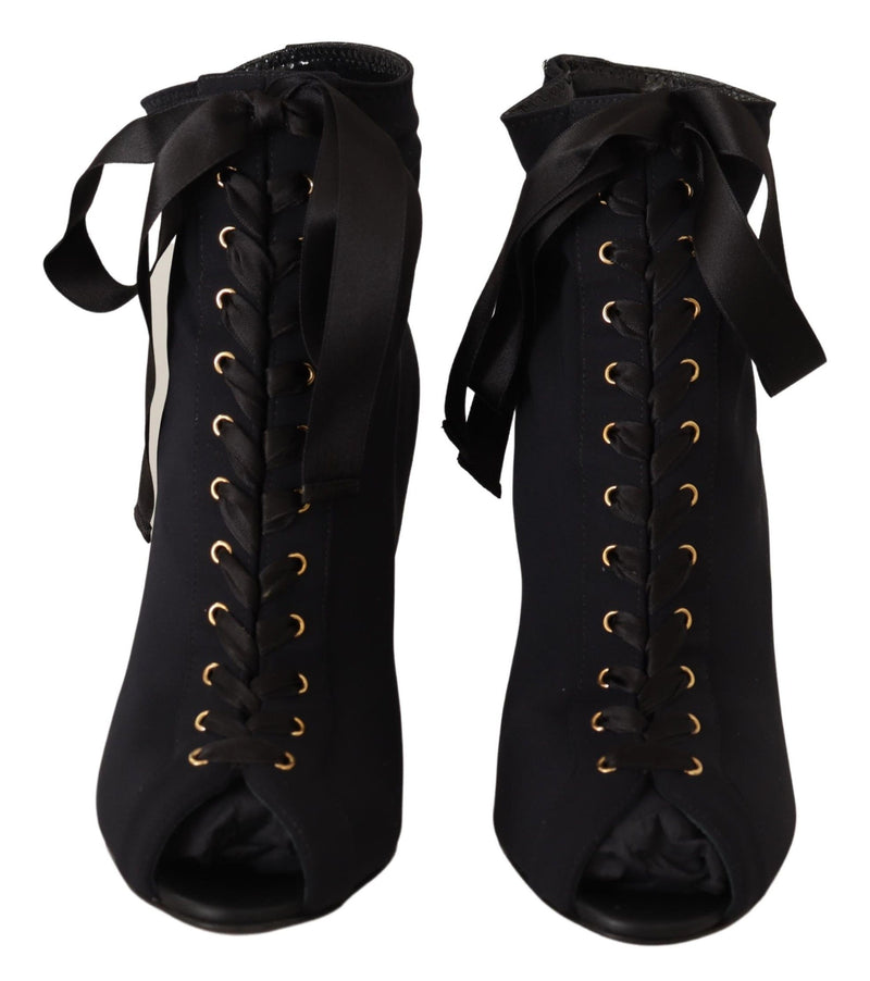 Botines cortos negros elásticos de Dolce & Gabbana
