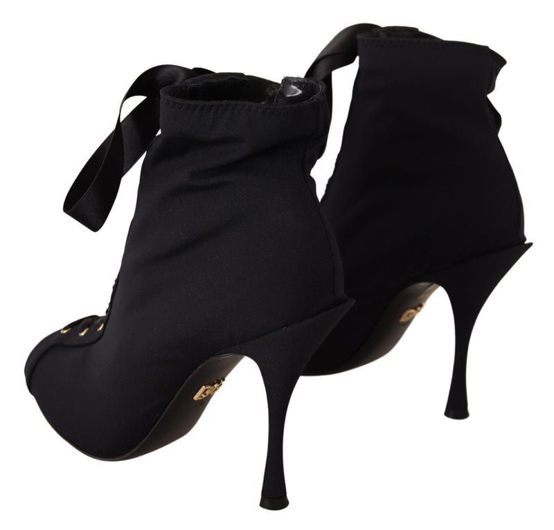 Botines cortos negros elásticos de Dolce & Gabbana
