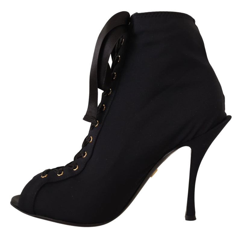 Botines cortos negros elásticos de Dolce & Gabbana