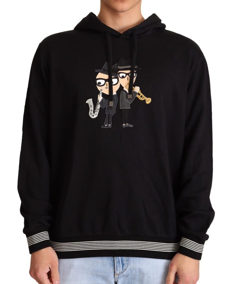 Pull à capuche Dolce & Gabbana noir en coton #dgfamily