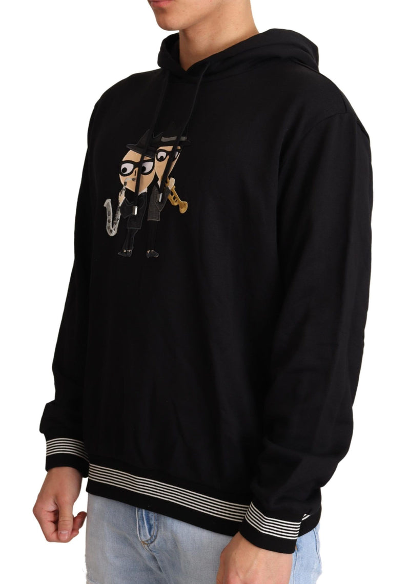 Pull à capuche Dolce & Gabbana noir en coton #dgfamily