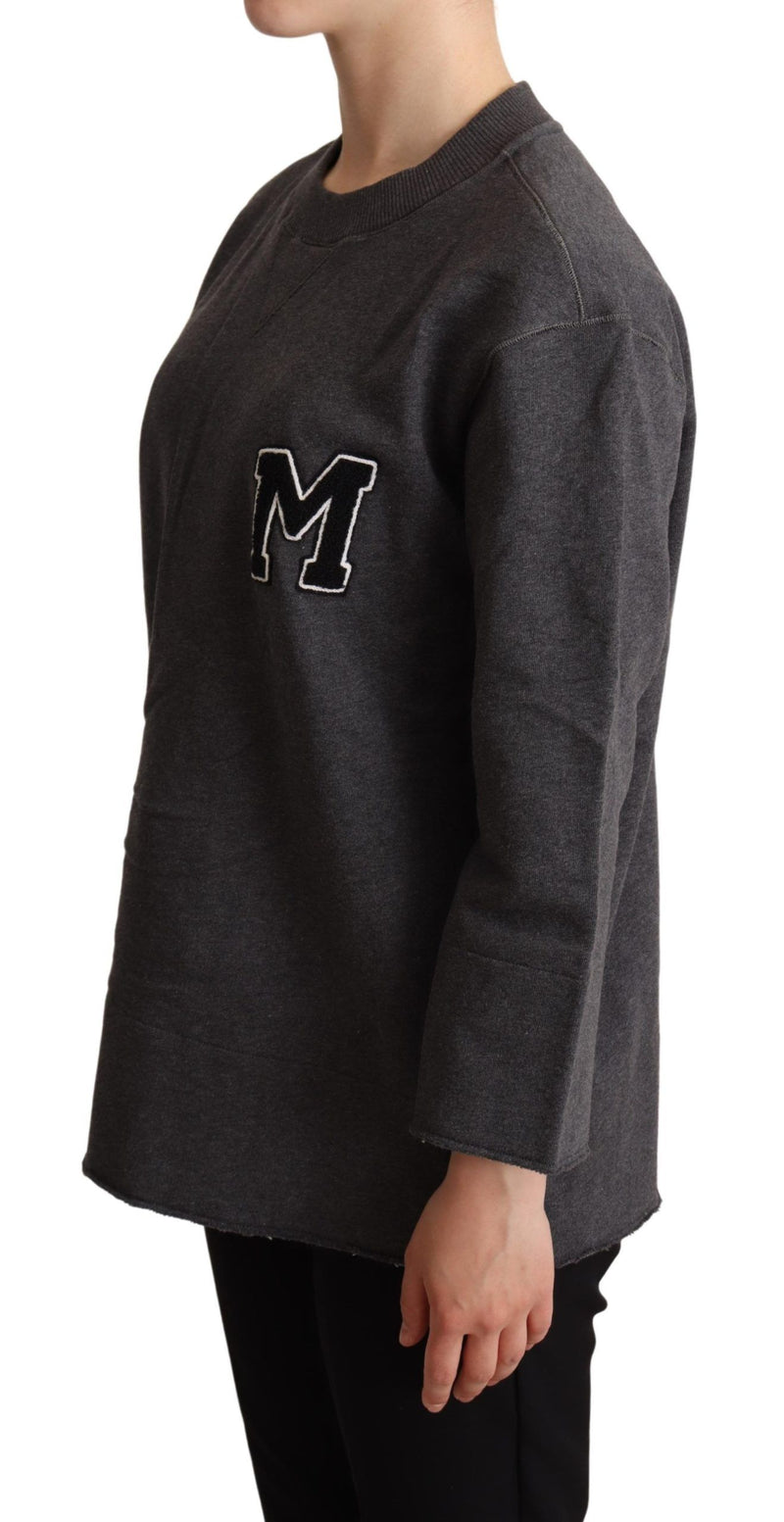 Pullover da donna grigio con ricami Dolce & Gabbana