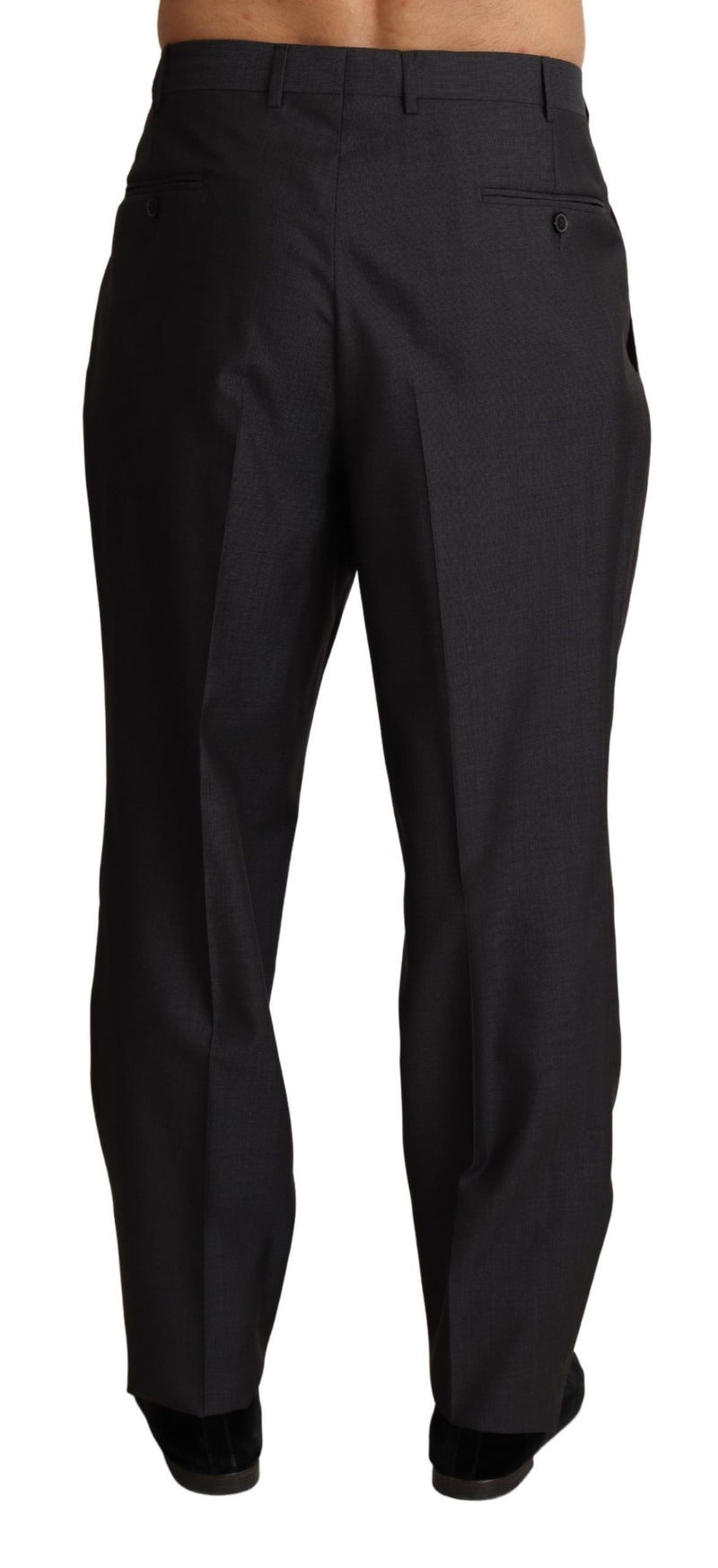 Pantalones de vestir de mezcla de lana gris Dolce & Gabbana