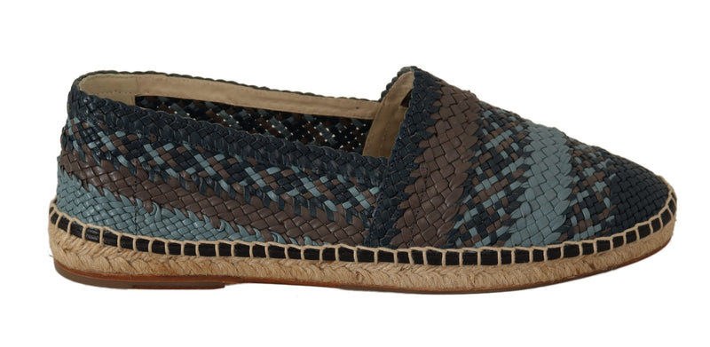 Espadrilles à enfiler en toile Buffalo bleu gris Dolce & Gabbana