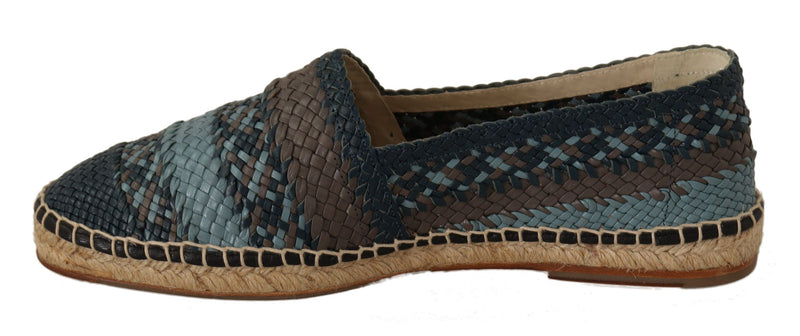 Espadrilles à enfiler en toile Buffalo bleu gris Dolce & Gabbana