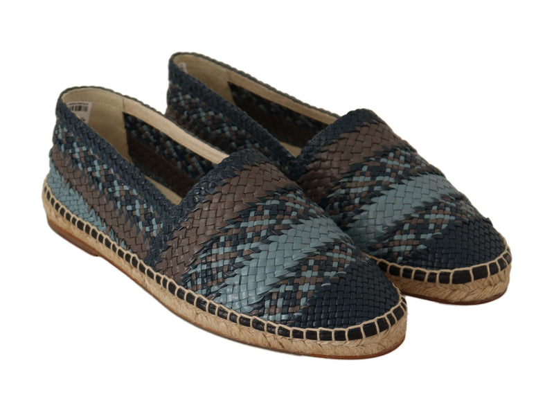 Espadrilles à enfiler en toile Buffalo bleu gris Dolce & Gabbana