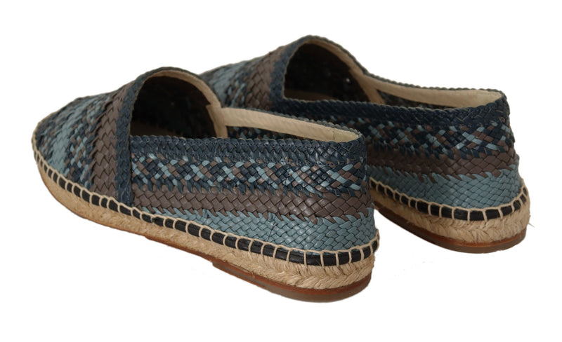 Espadrilles à enfiler en toile Buffalo bleu gris Dolce & Gabbana