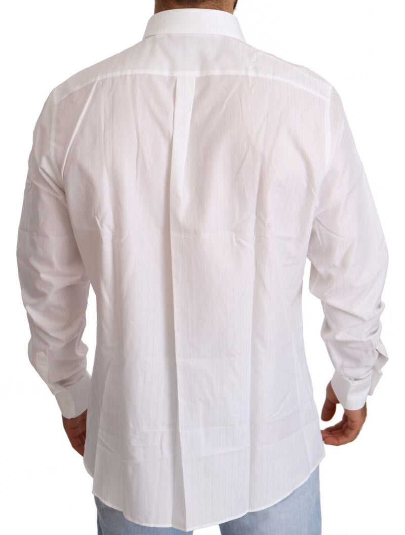 Camisa MARTINI blanca de algodón de corte ajustado para hombre Dolce & Gabbana