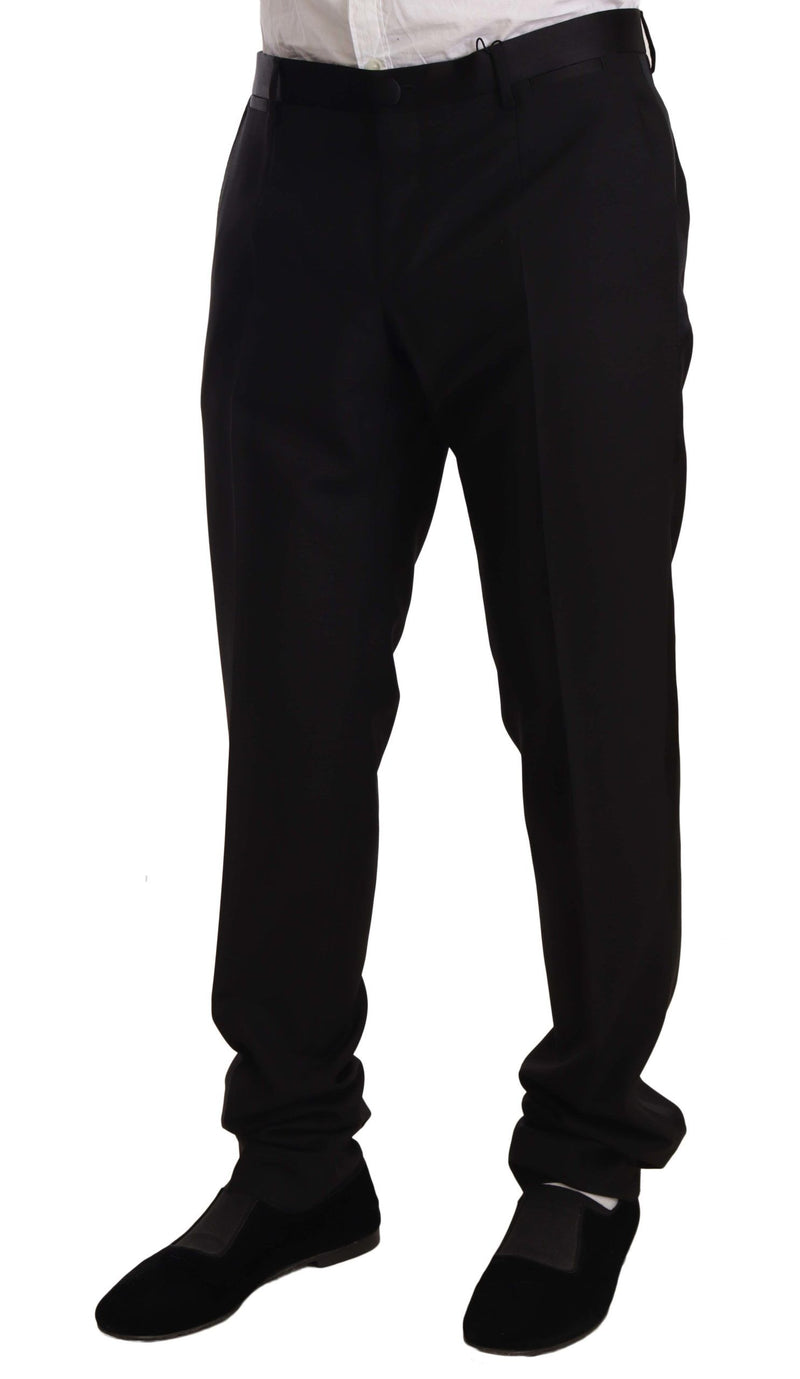 Pantaloni da smoking eleganti in lana nera Dolce & Gabbana
