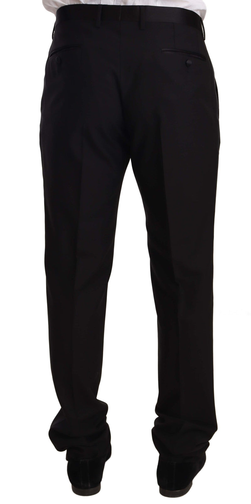 Pantaloni da smoking eleganti in lana nera Dolce & Gabbana