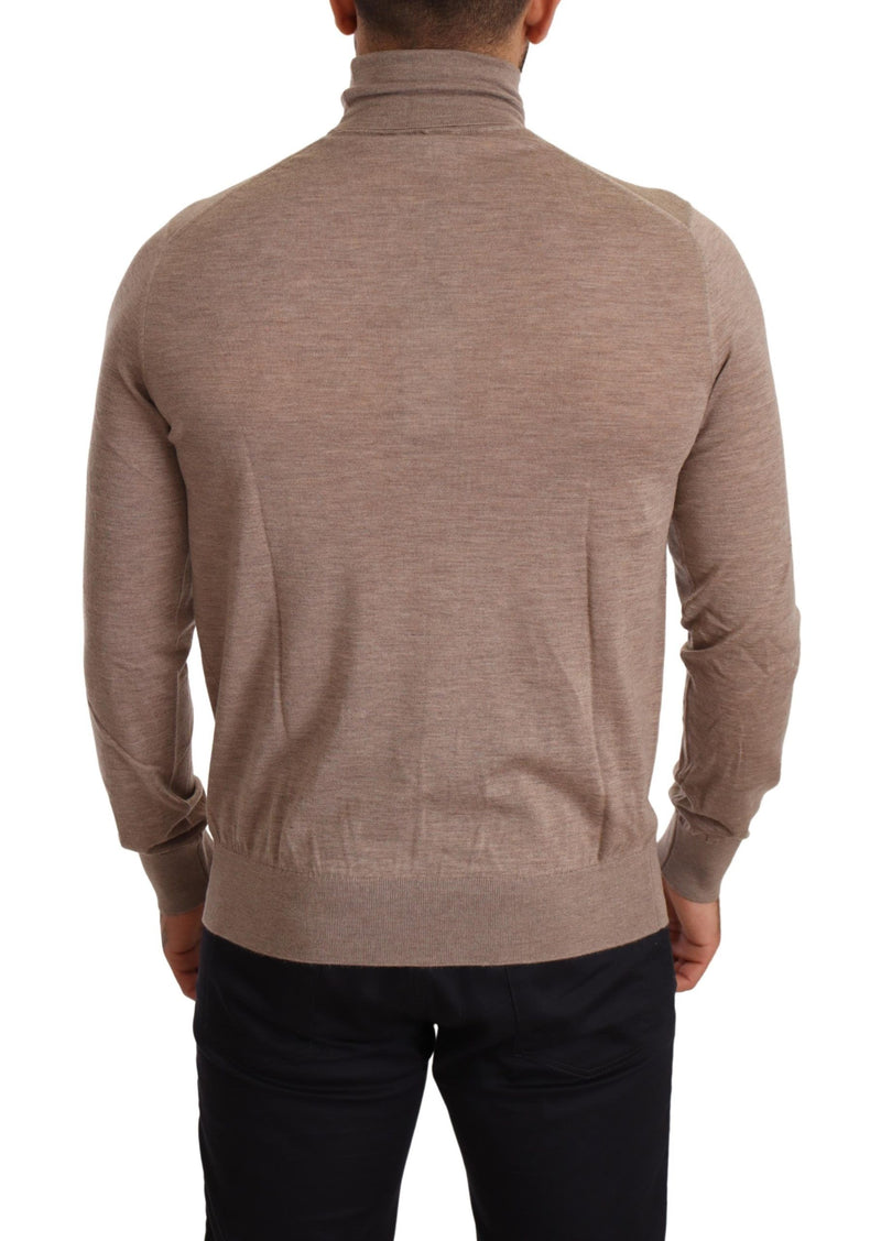 Pull à col roulé en cachemire marron Dolce & Gabbana